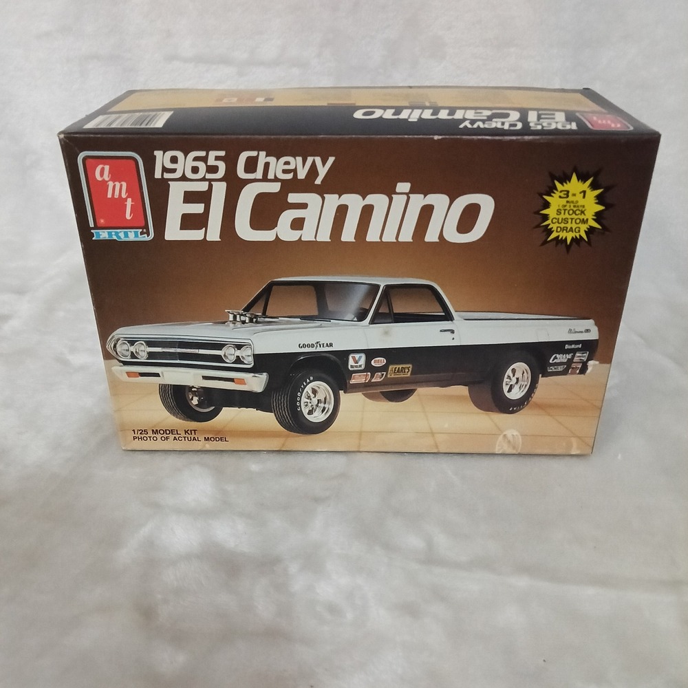 AMT Ertl 1965 Chevy El Camino 3-in-1 Model Kit 1/25 Scale 6507 Vintage 1987 READ